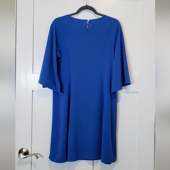 J.Jill For Christian Siriano Blue Midi Dress W/Stretch Sz Medium Petite MP - Picture 9 of 13